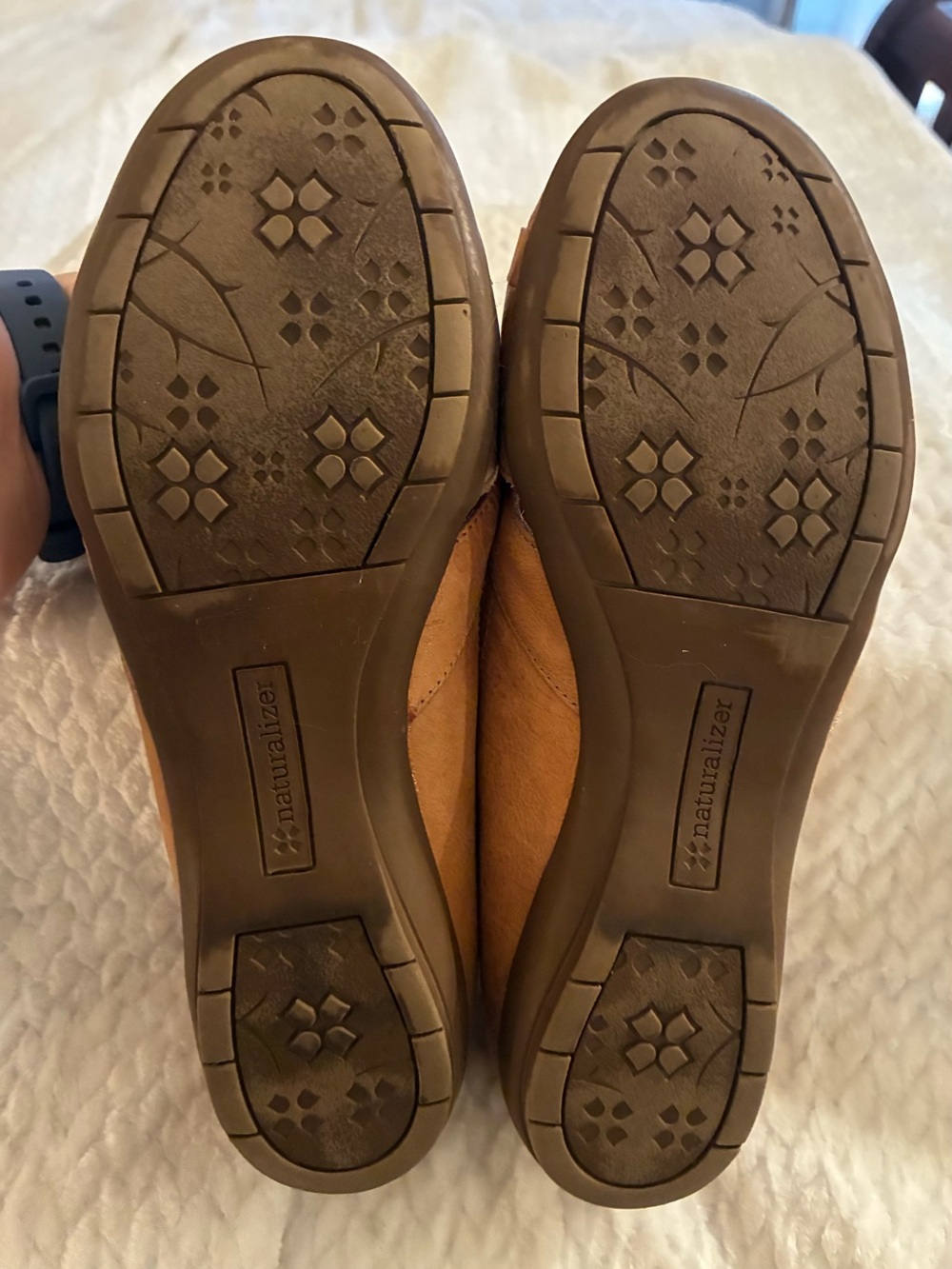 Naturalizer N5 Comfort Tan Cognac Leather Ballet Flats 7.5 Classic Vintage Y2K - Picture 8 of 8